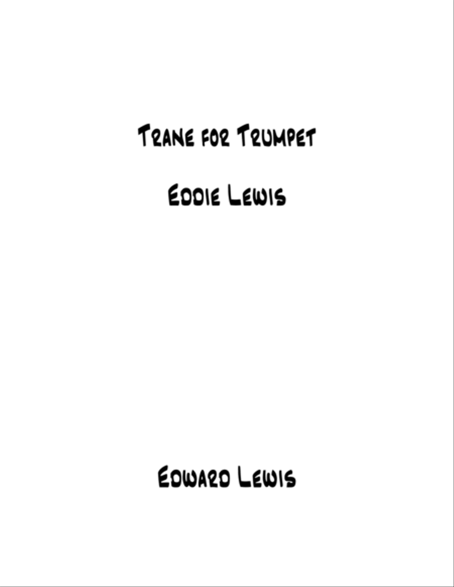 Trane for Trumpet by Eddie Lewis Trumpet Solo scores gallery preview page 4
