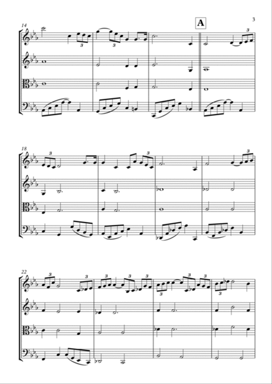 The Force Theme String Quartet scores gallery preview page 4