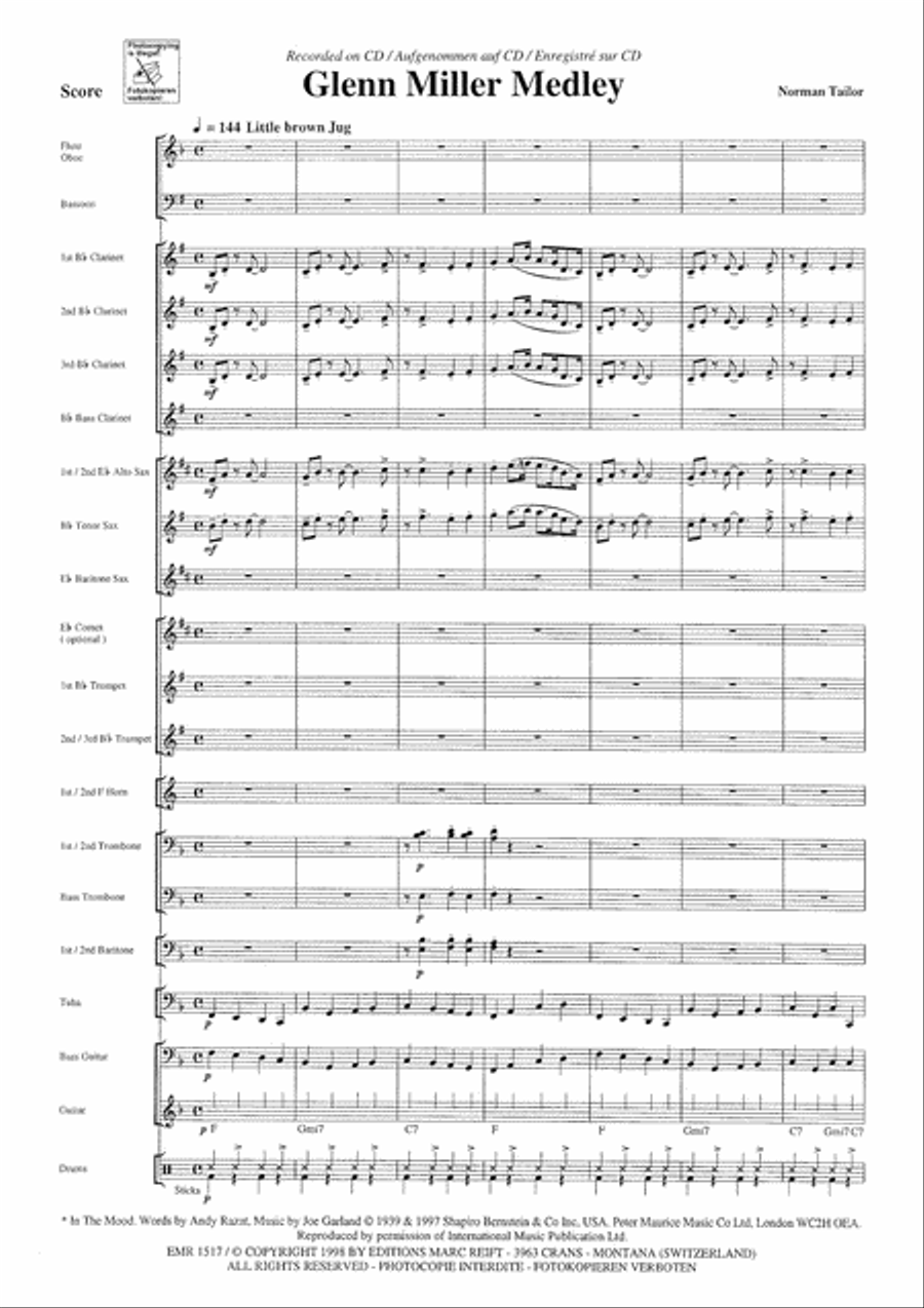 Glenn Miller Medley Concert Band scores gallery preview page 4