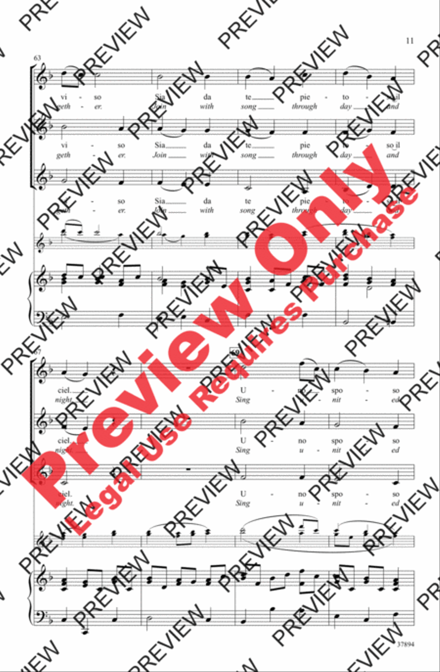 Torna, O Bella Women's Choir scores gallery preview page 11