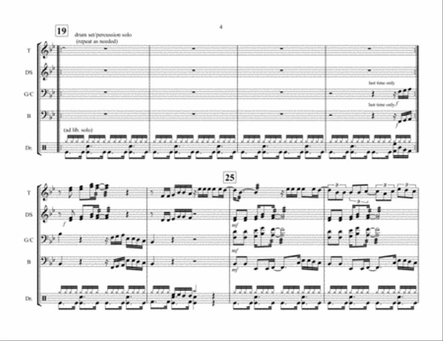 La Bamba La Bamba Percussion Ensemble scores gallery preview page 4