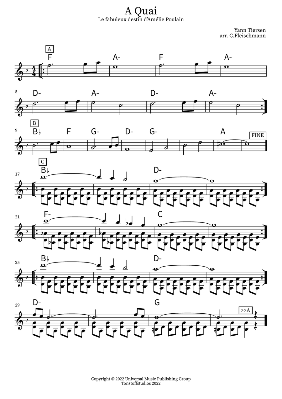 A Quai Piano scores gallery preview page 1