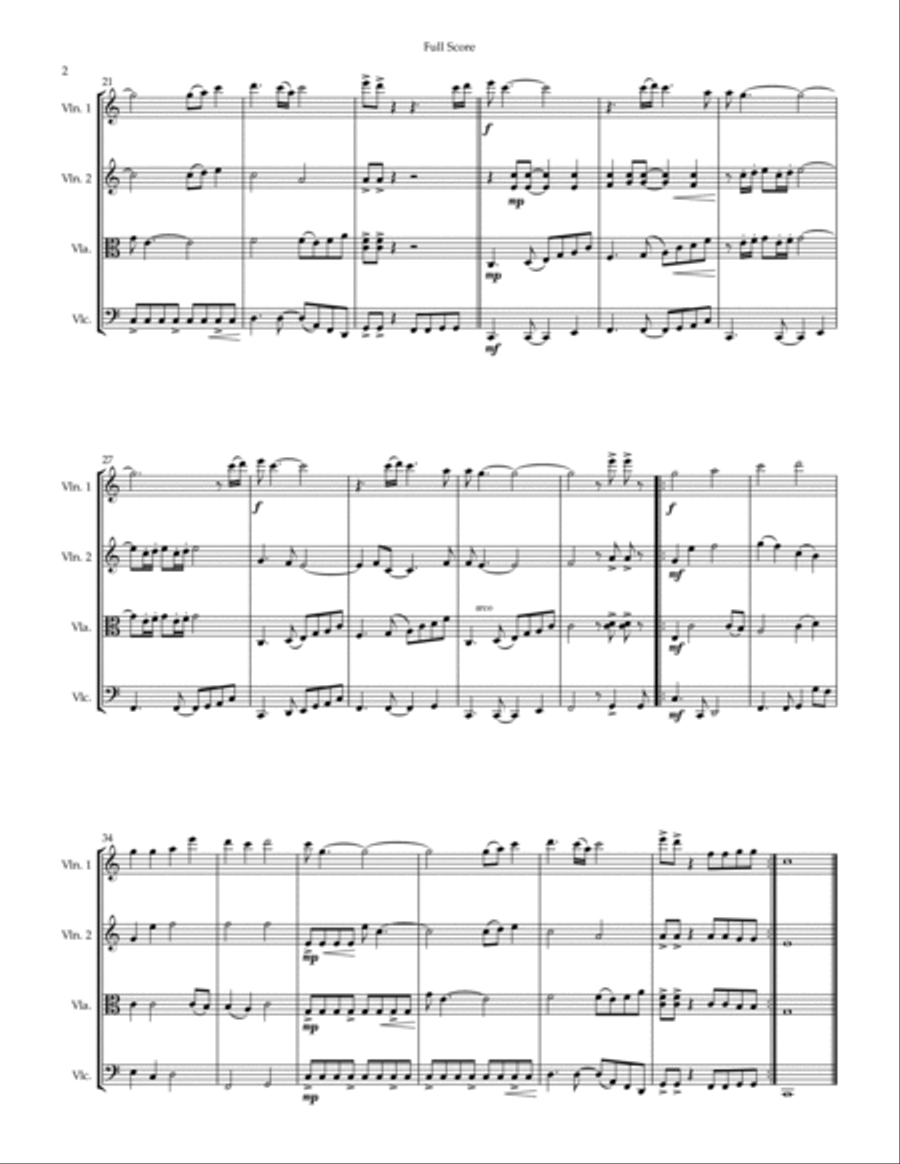 My Girl String Quartet scores gallery preview page 2