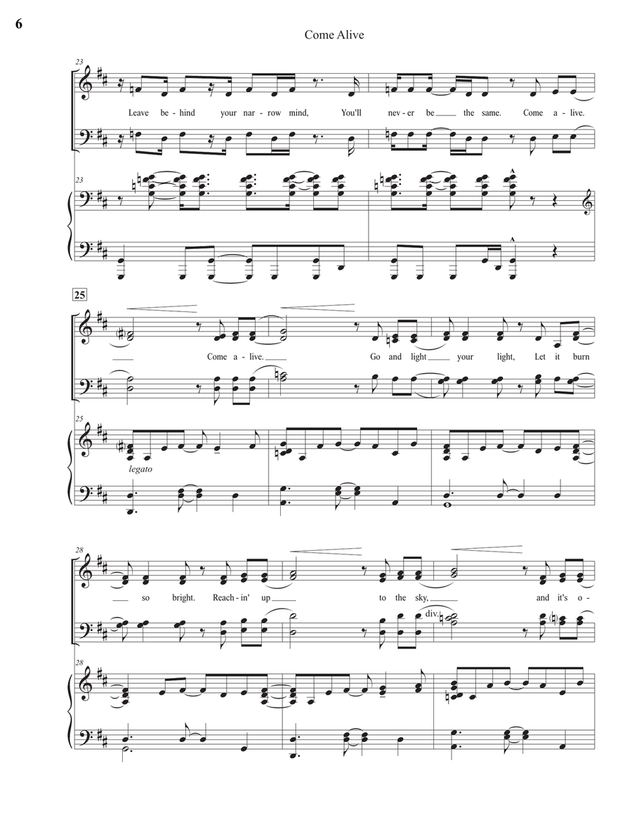 Come Alive 4-Part scores gallery preview page 6