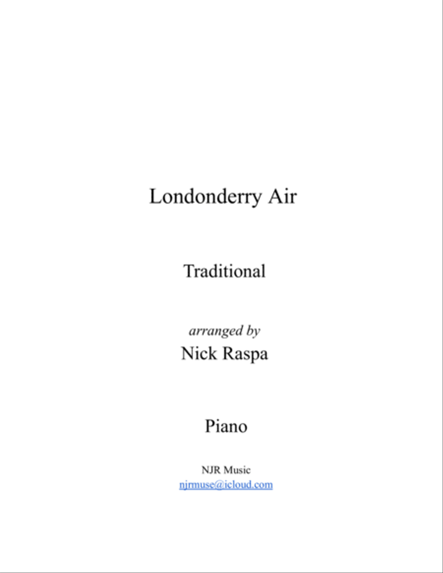 Londonderry Air (O Danny Boy) advanced intermediate piano image number null