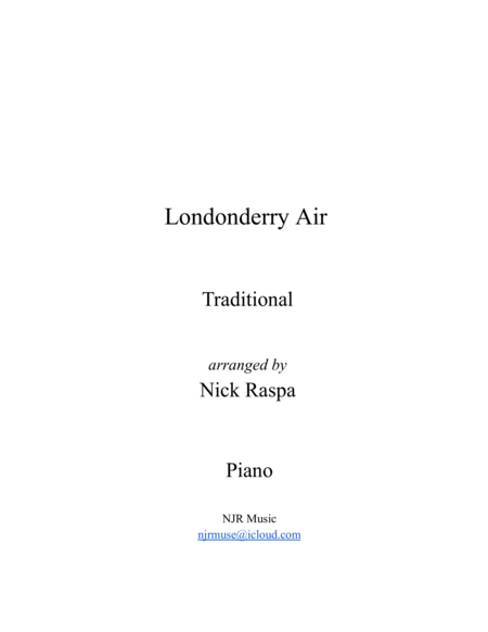Londonderry Air (O Danny Boy) advanced intermediate piano image number null