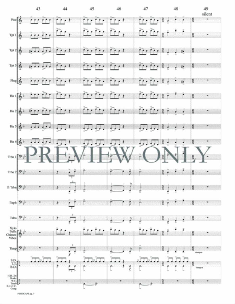Firescape Small Ensemble scores gallery preview page 9