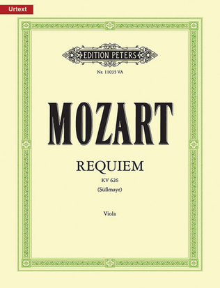 Book cover for Requiem in D minor K626 (Viola Part)