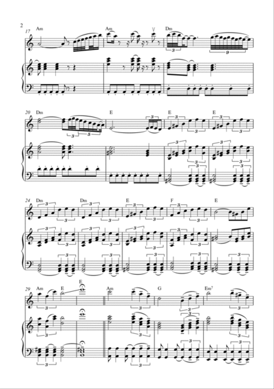 Smokey Serenade - Violin Solo with Piano Accompaniment Violin Solo scores gallery preview page 2