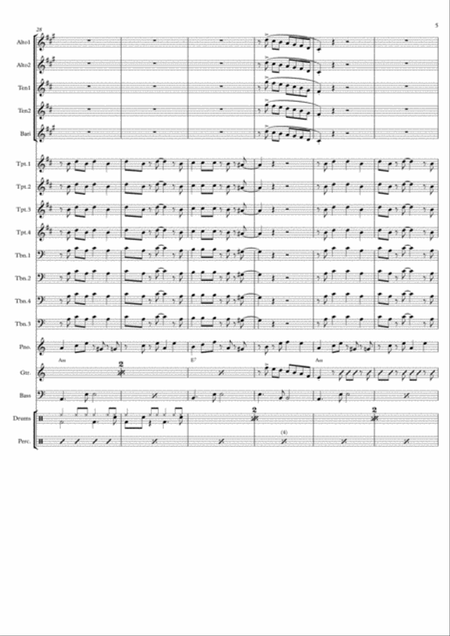 Mambo Swing Jazz Ensemble scores gallery preview page 5