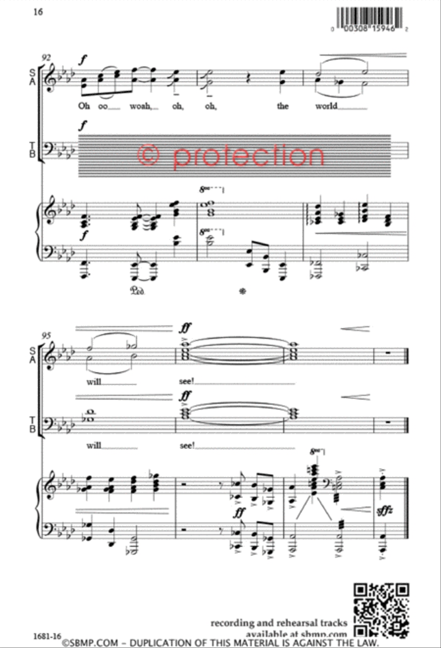 The World Will See - SATB 4-Part scores gallery preview page 16