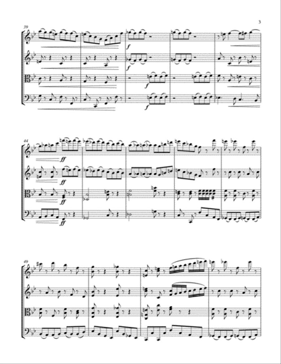 Romance and Allegro (string quartet) String Quartet scores gallery preview page 3