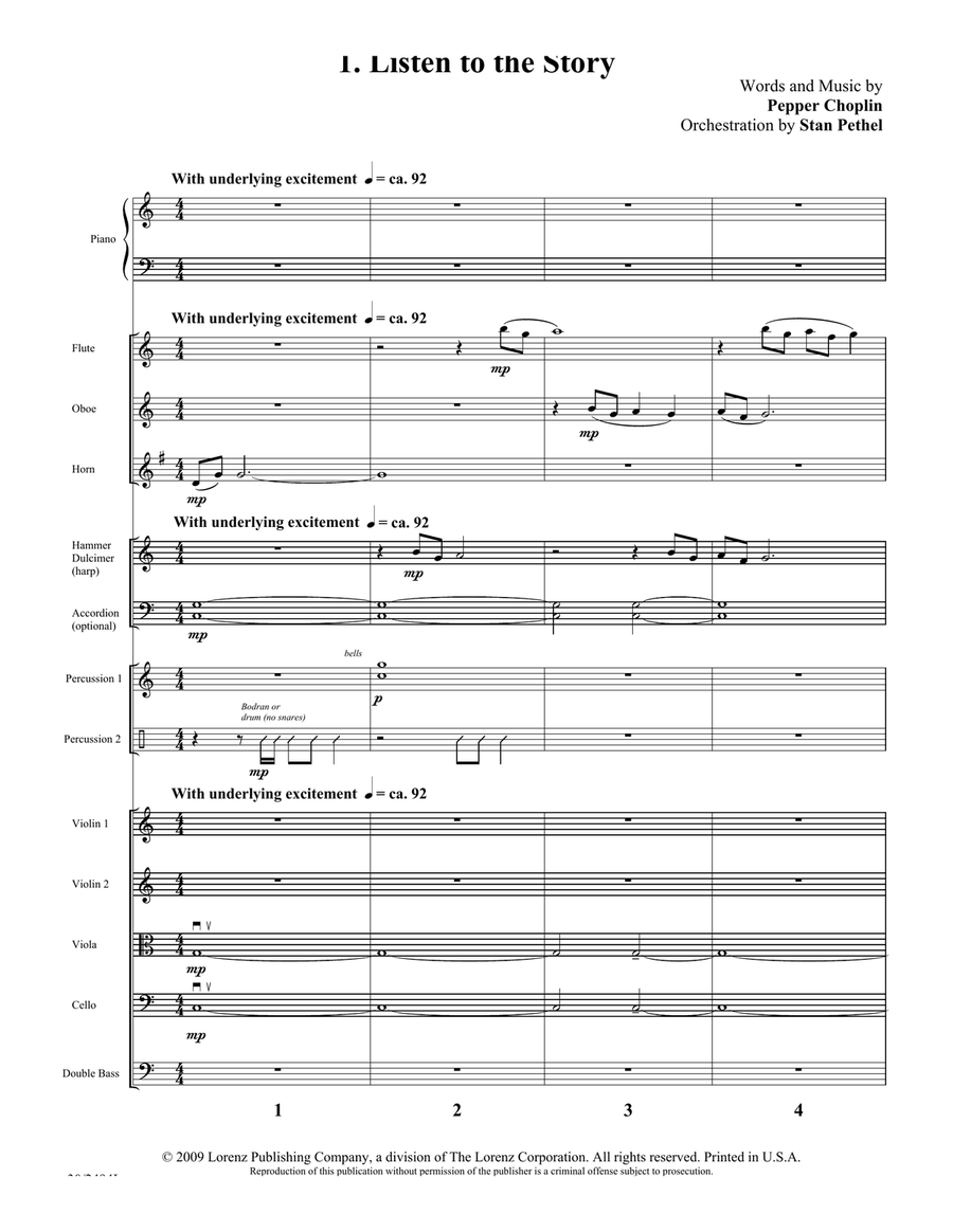 I Hear the Prophet Callin' - Downloadable Instrumental Ensemble Score and Parts Choir scores gallery preview page 3