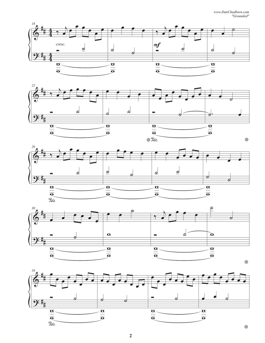 Grounded Piano Solo scores gallery preview page 2