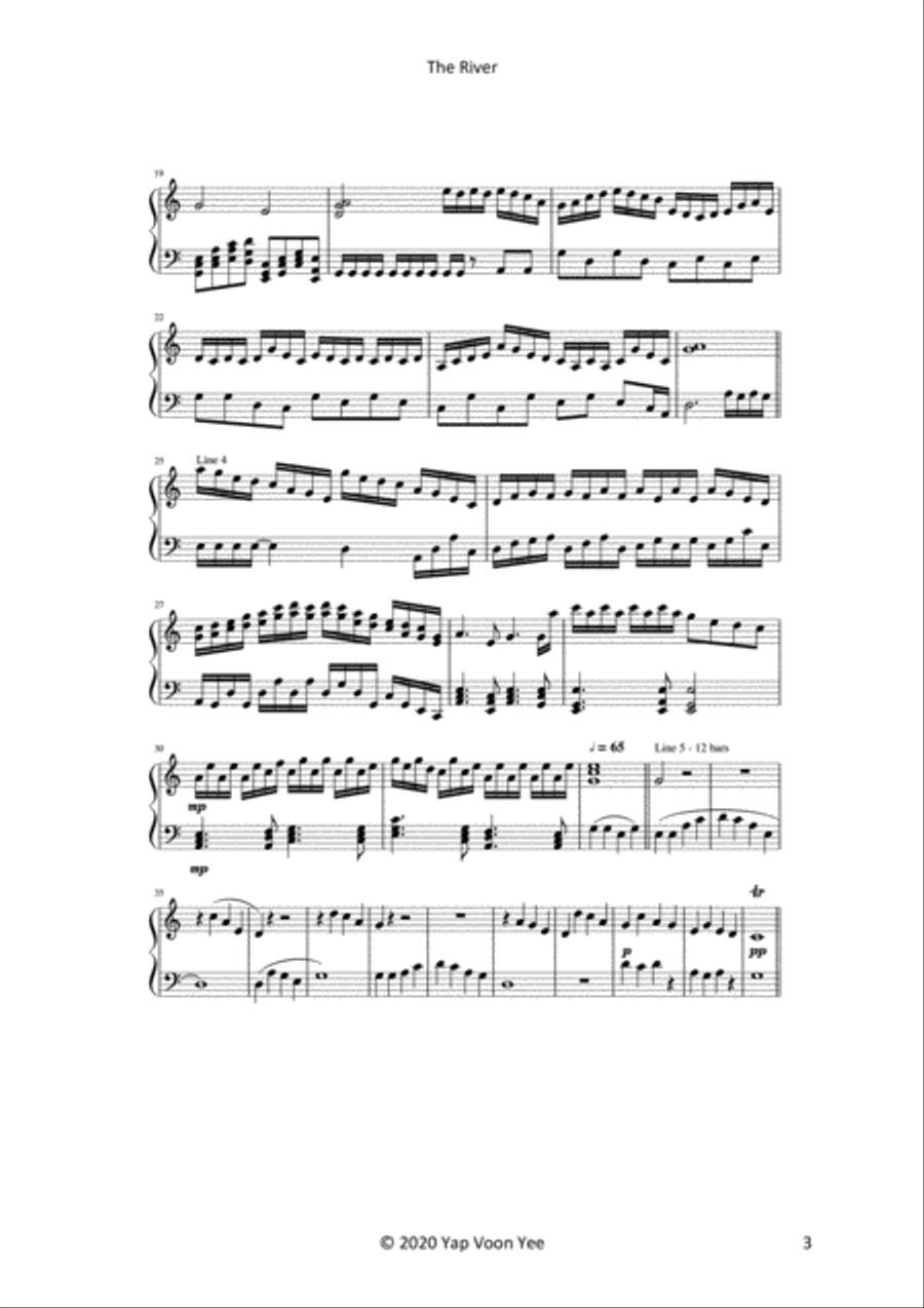The River (Piano Version) Piano Solo scores gallery preview page 3
