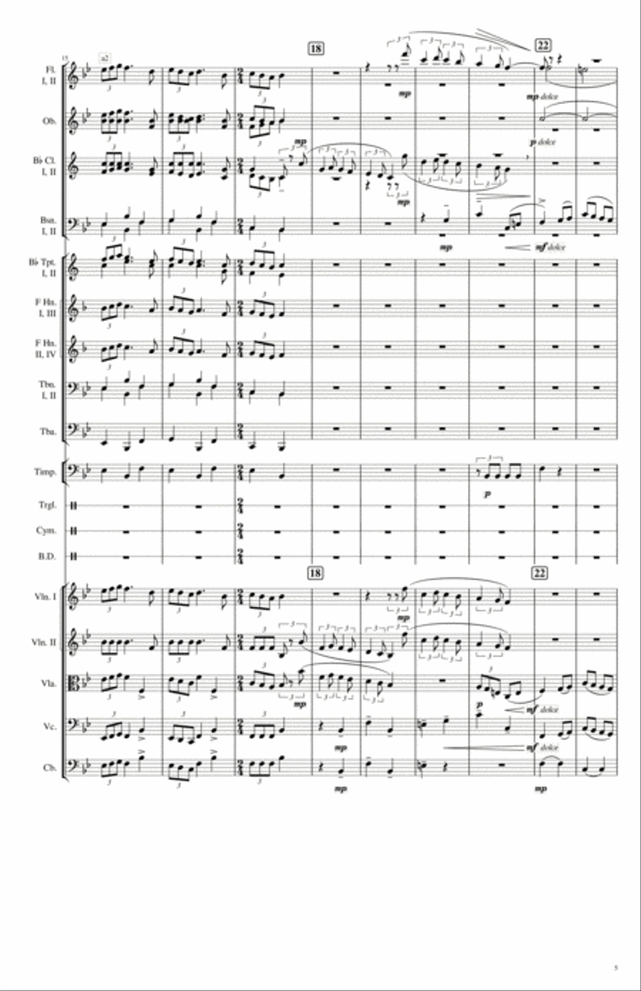 Graduation March in B-flat Major (2019) (Full Orchestra) (Original) Full Orchestra scores gallery preview page 5