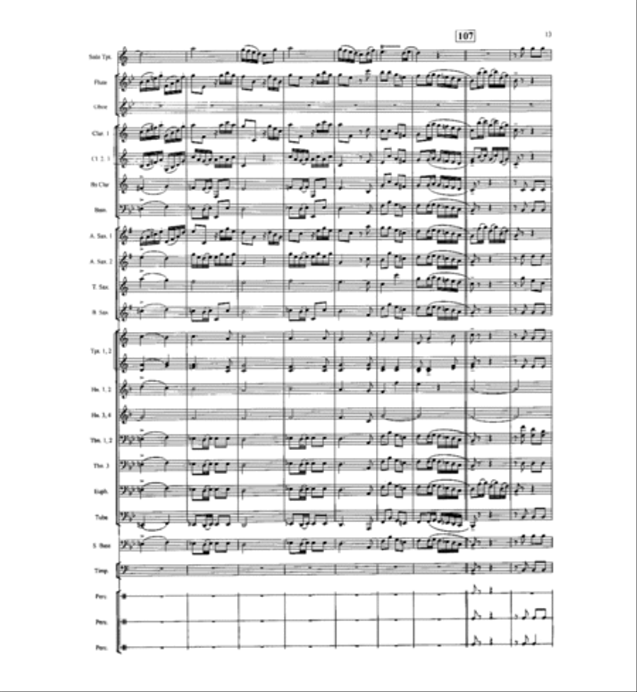 Allegro from Concerto for Trumpet Concert Band scores gallery preview page 12