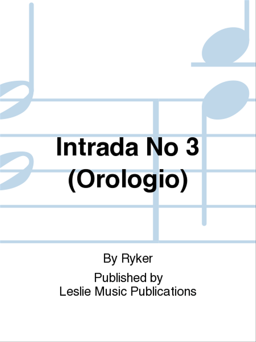 Intrada No 3 (Orologio) Brass Quintet scores gallery preview page 1