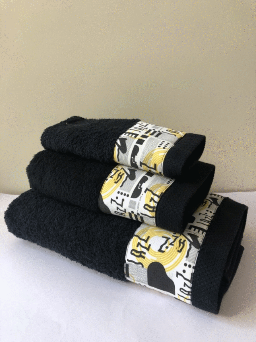 Towel set (black), 3 towels, Jazz, black School and Community scores gallery preview page 1
