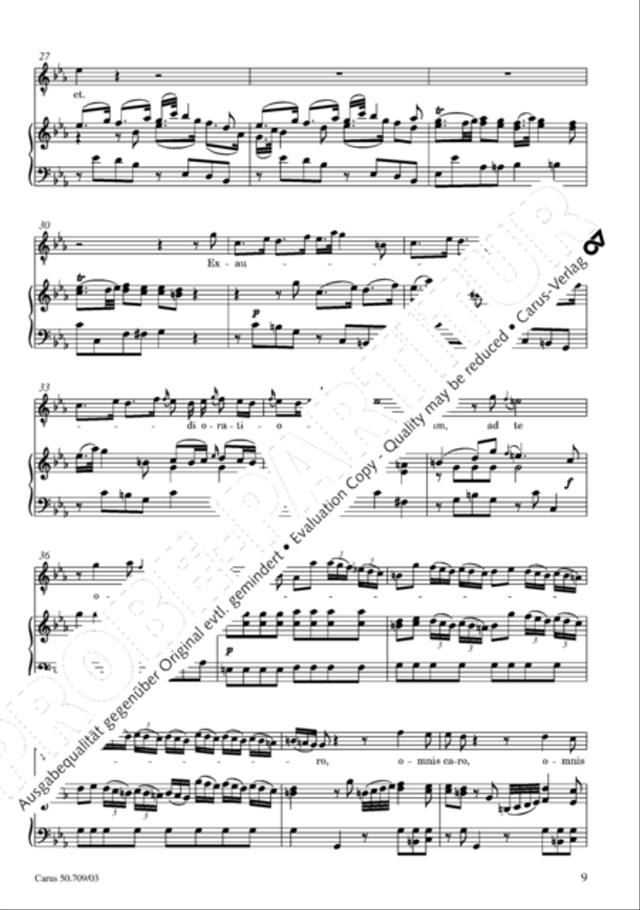 Requiem in E flat major 4-Part scores gallery preview page 10