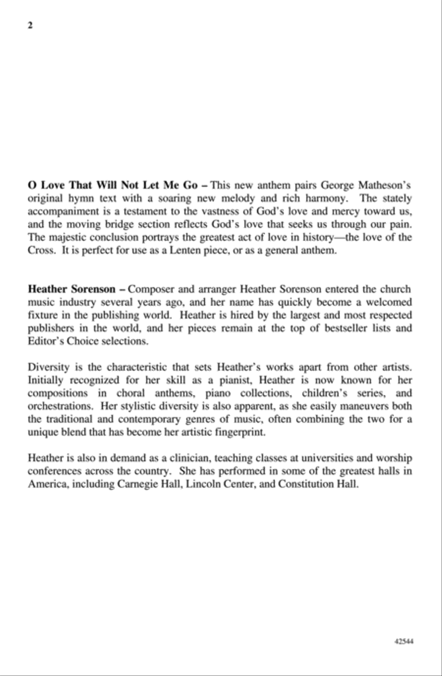 O Love That Will Not Let Me Go Choir scores gallery preview page 1