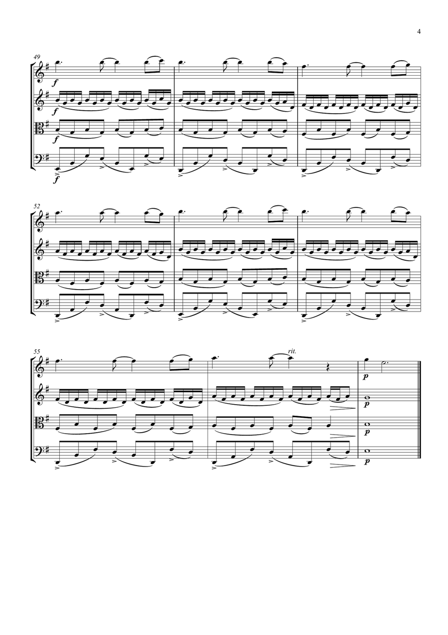 Comptine D'un Autre Été: L'après-midi String Quartet scores gallery preview page 5