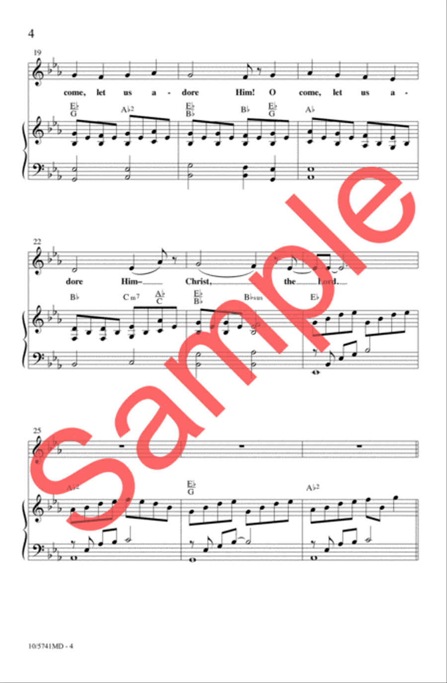 O Come, All Ye Faithful (His Name Shall Be) 4-Part scores gallery preview page 5
