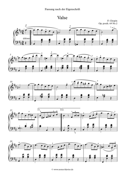 Chopin Waltz Op.69 No.2