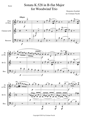 Sonata K.528 in B-flat Major for Woodwind Trio