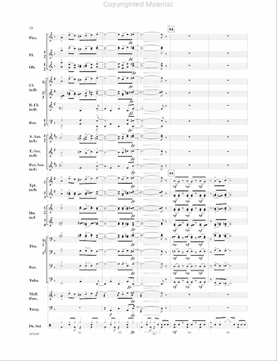 Chicago (That Toddlin' Town) Concert Band scores gallery preview page 19