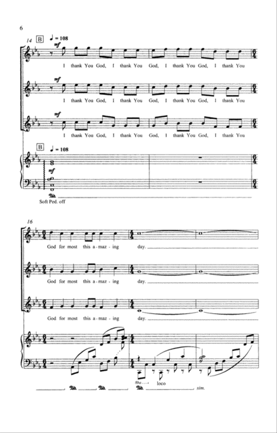 I Thank You God (SSA) SSA scores gallery preview page 6