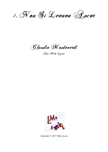 Monteverdi Second Book of Madrigals - No 1 Non Si Levava Ancor image number null
