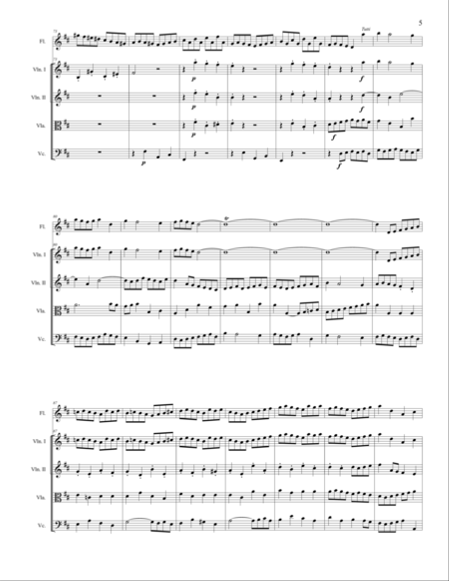 Orchestral Suite No 2 in B Minor, BWV 1067 String Orchestra scores gallery preview page 6