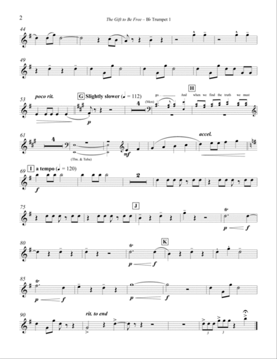 The Gift to Be Free The Gift to Be Free Choir scores gallery preview page 4