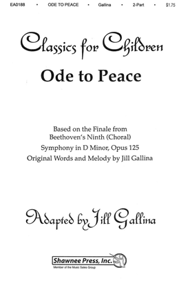Book cover for Ode to Peace – Based on the Finale from Beethoven's Symphony, No. 9