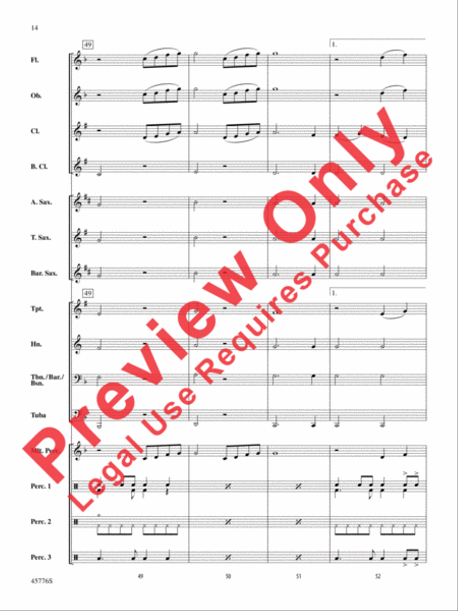 Sorry Concert Band scores gallery preview page 15