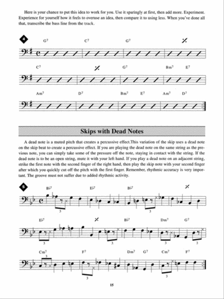 Expanding Walking Bass Lines Bass Guitar Tablature scores gallery preview page 5