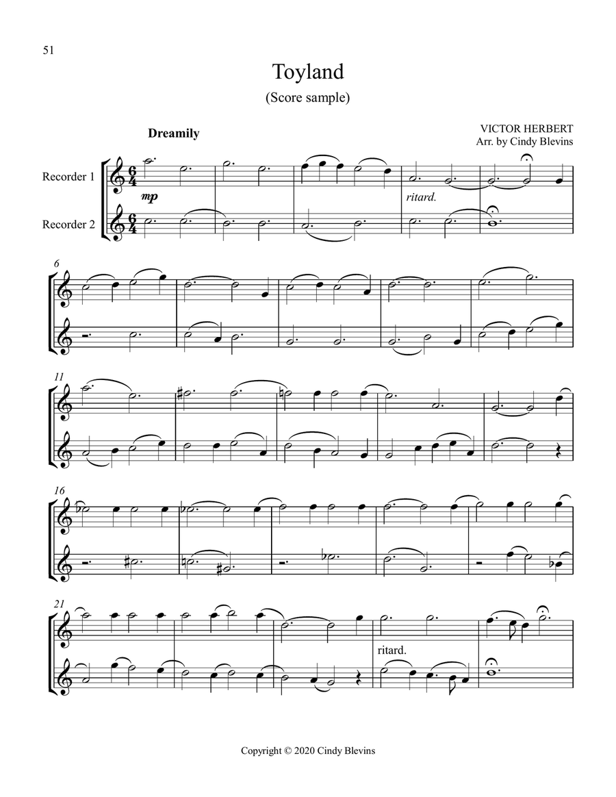 13 Songs for Christmas, Vol. 2, Recorder Duets Woodwind Duet scores gallery preview page 4