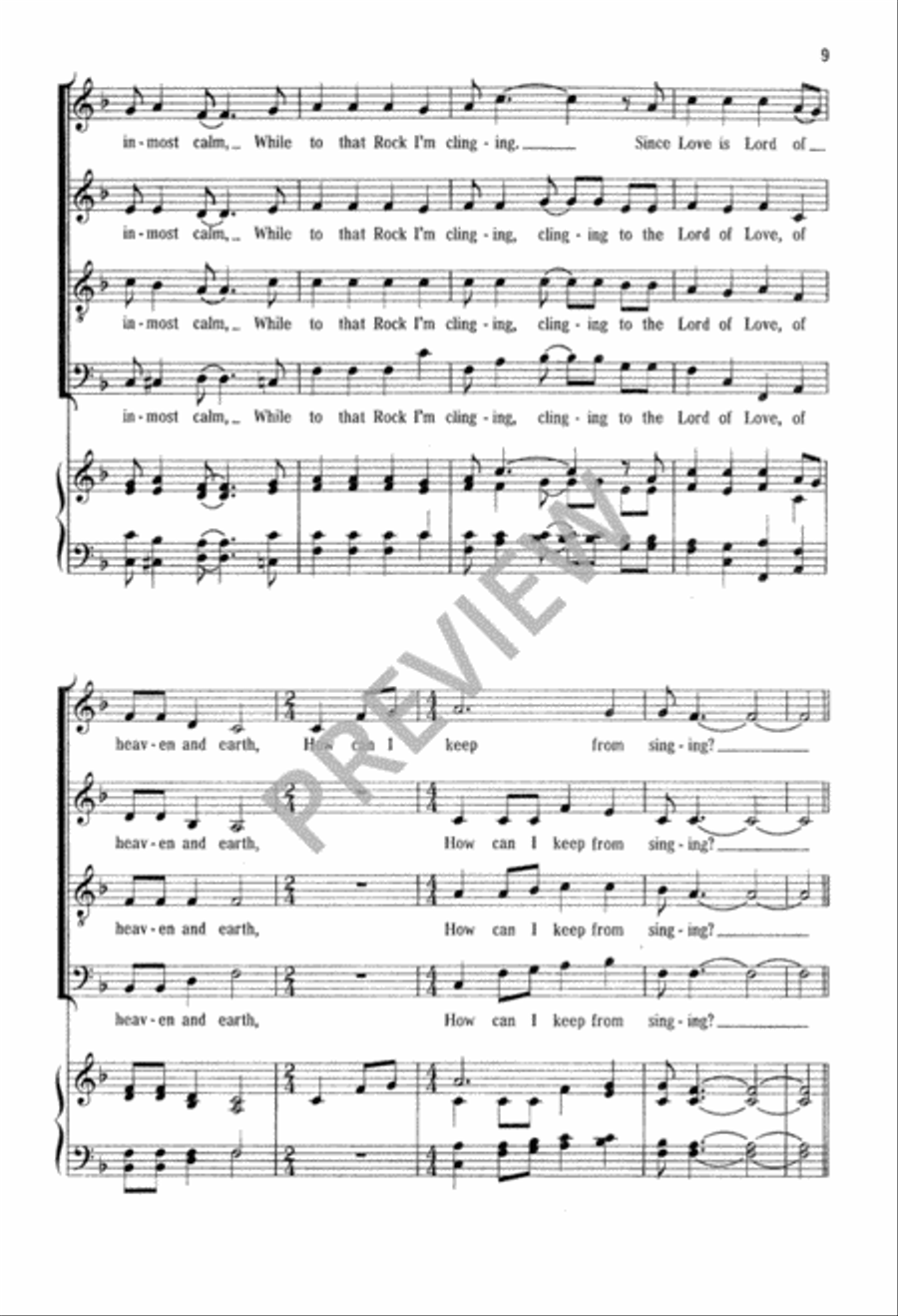 How Can I Keep from Singing Choir scores gallery preview page 10