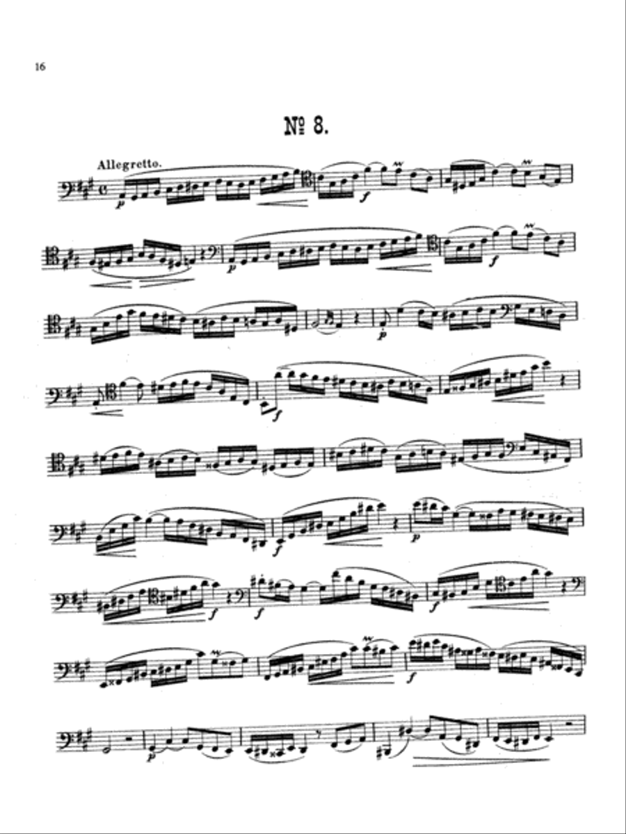 Milde: Fifty Concert Studies, Op. 26 Bassoon Solo scores gallery preview page 1