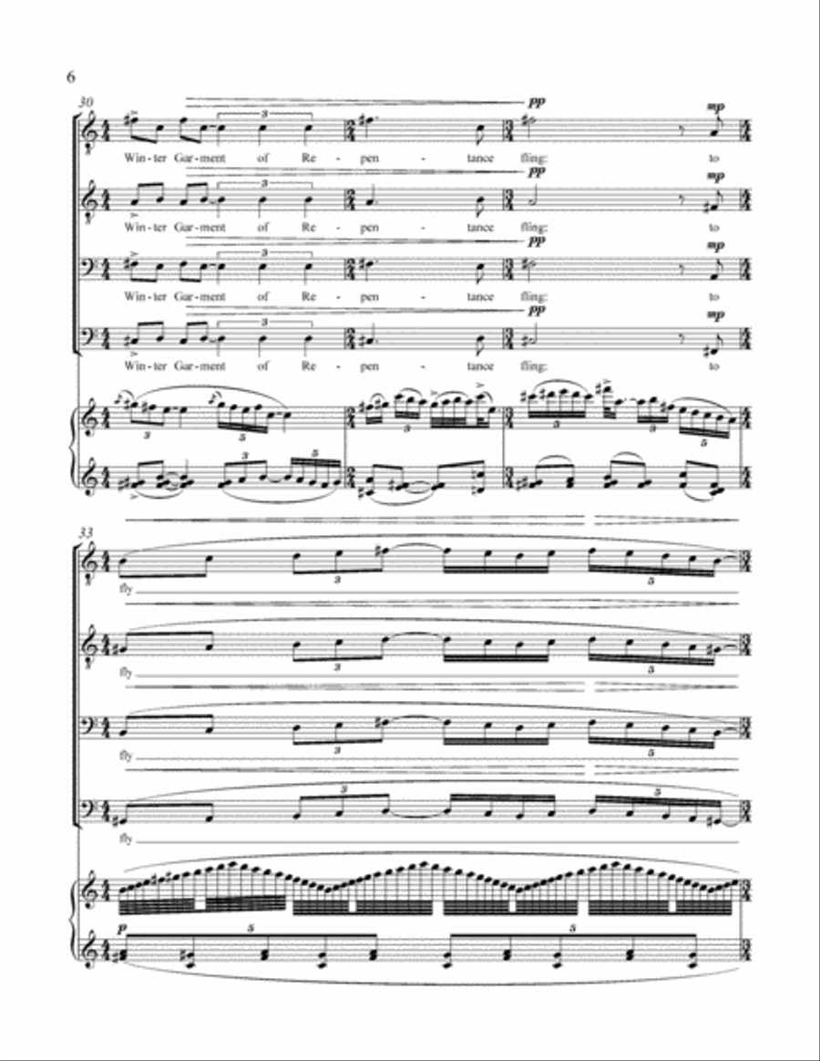 Four Scenes from the Rubaiyat TTBB scores gallery preview page 5