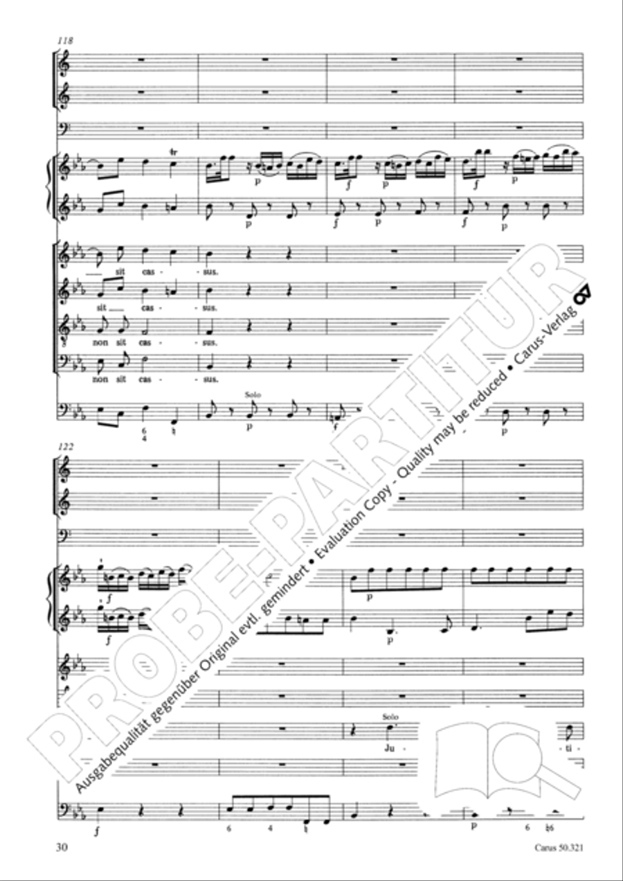 Requiem in C minor 4-Part scores gallery preview page 36