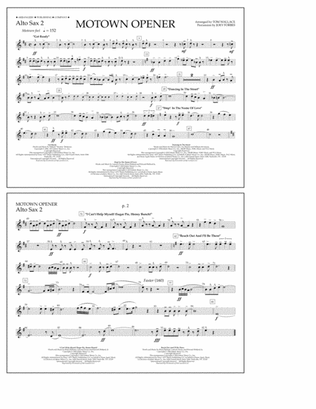 Motown Theme Show Opener (arr. Tom Wallace) - Alto Sax 2