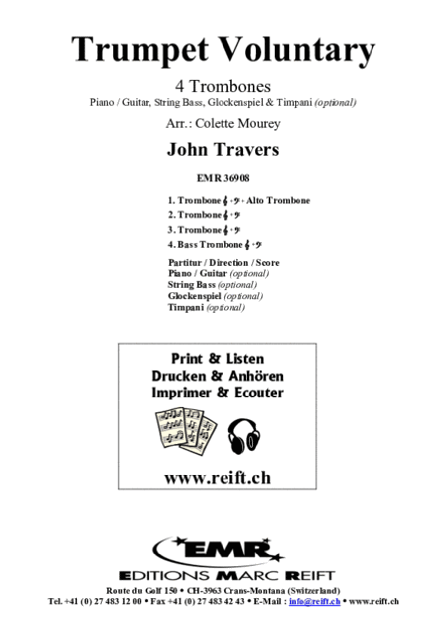 Trumpet Voluntary Trombone scores gallery preview page 2