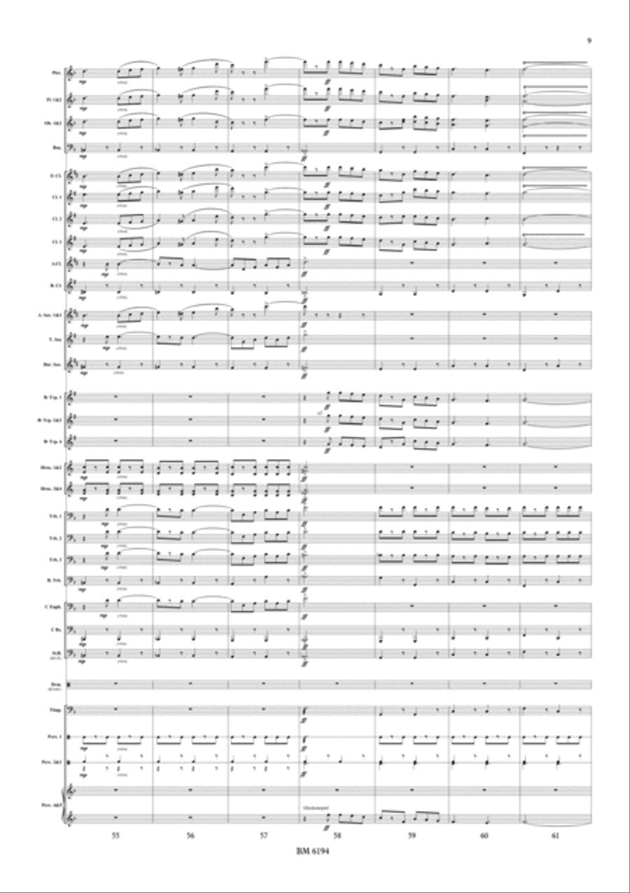 Circus Town Parade March for Wind Band Concert Band scores gallery preview page 10