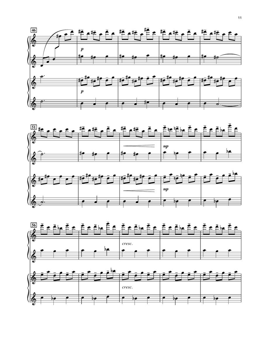 Alpine Snowfall (from Presto Scherzo) (for 2 pianos) Piano Duet scores gallery preview page 4