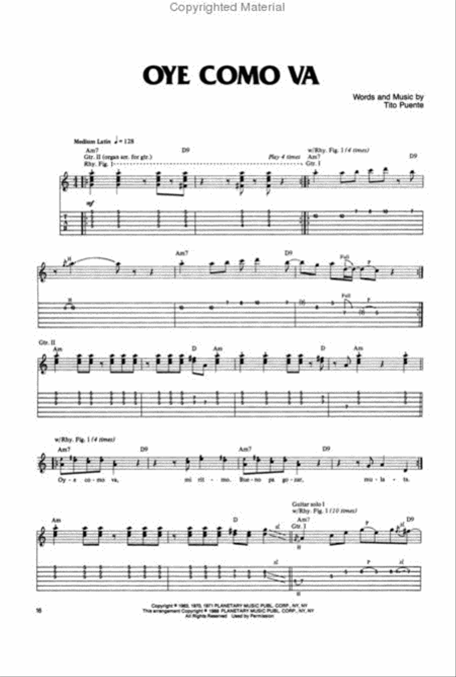 Carlos Santana: Santana sheet music