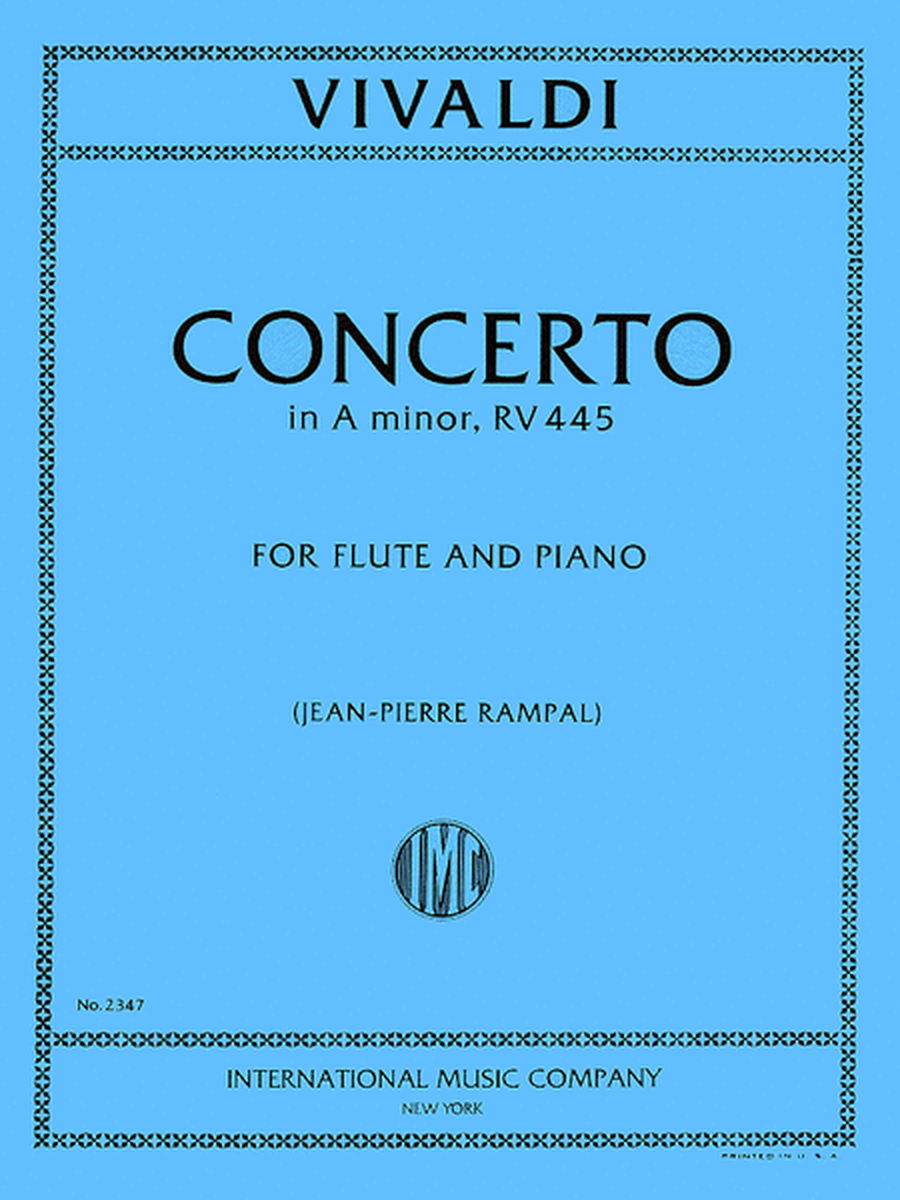 Concerto In A Minor, Rv 445, Piccolo (Recorder)
