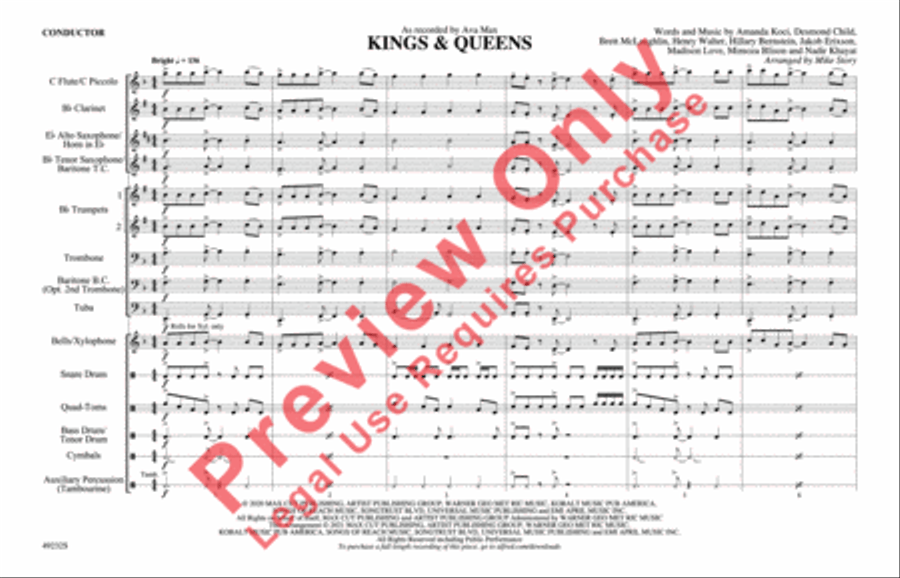 Kings & Queens Marching Band scores gallery preview page 2