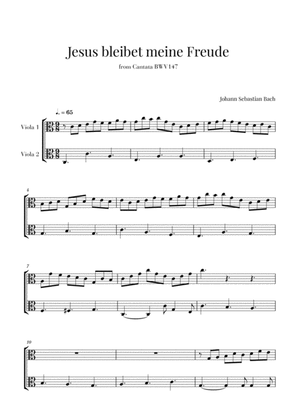 Book cover for Bach - Jesus bleibet meine Freude for 2 Violas